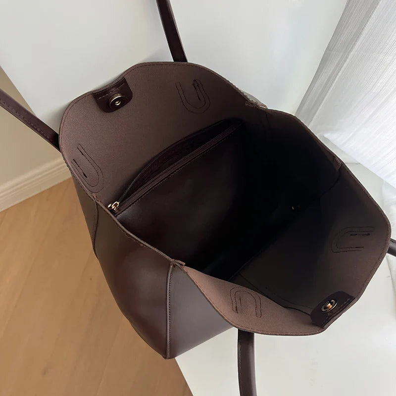 Vintage | Bolso Tote de Gran Capacidad Estilo Minimalista