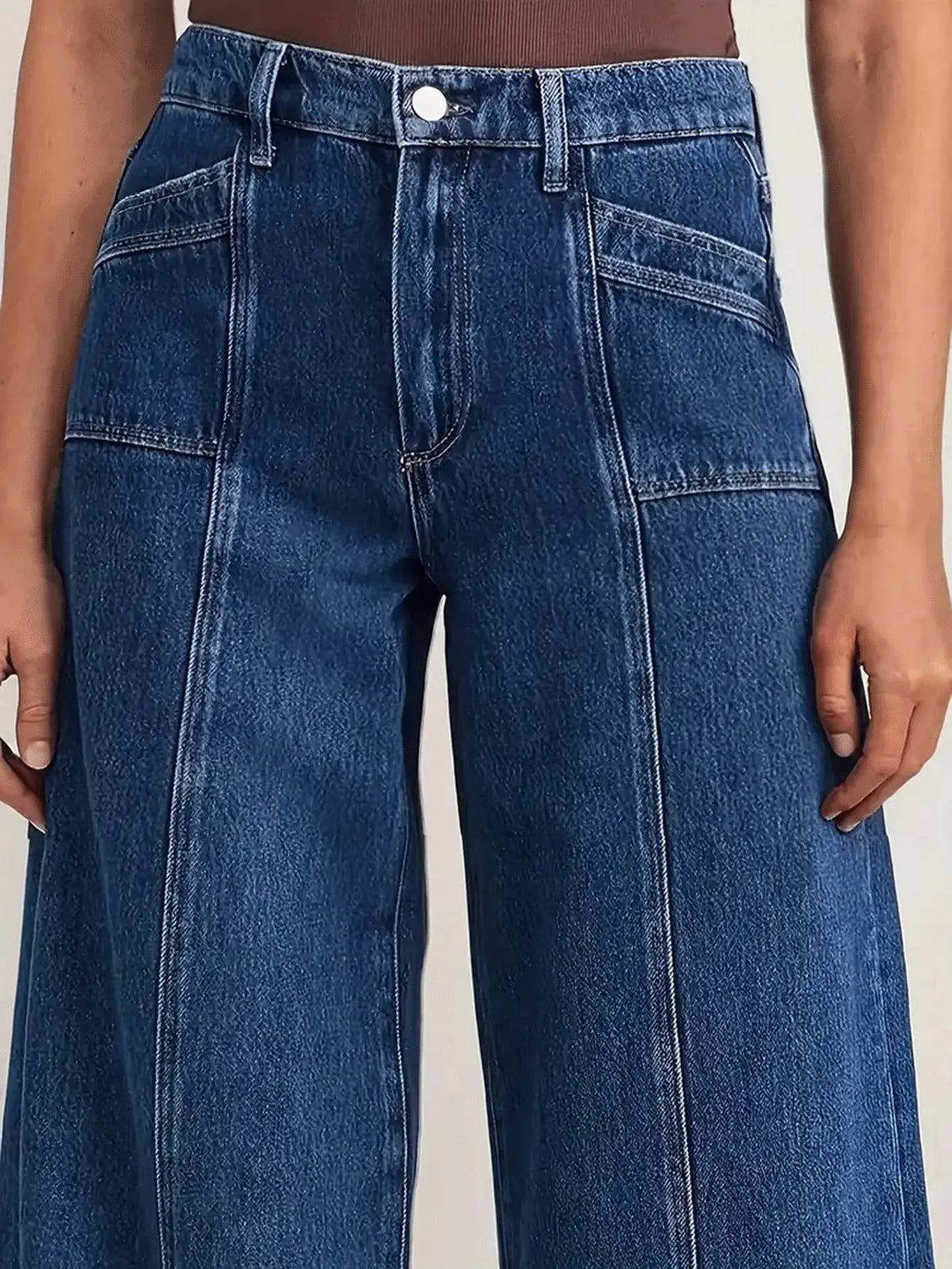 Deep Blue | Jeans de Mezclilla Anchos Wide-Leg