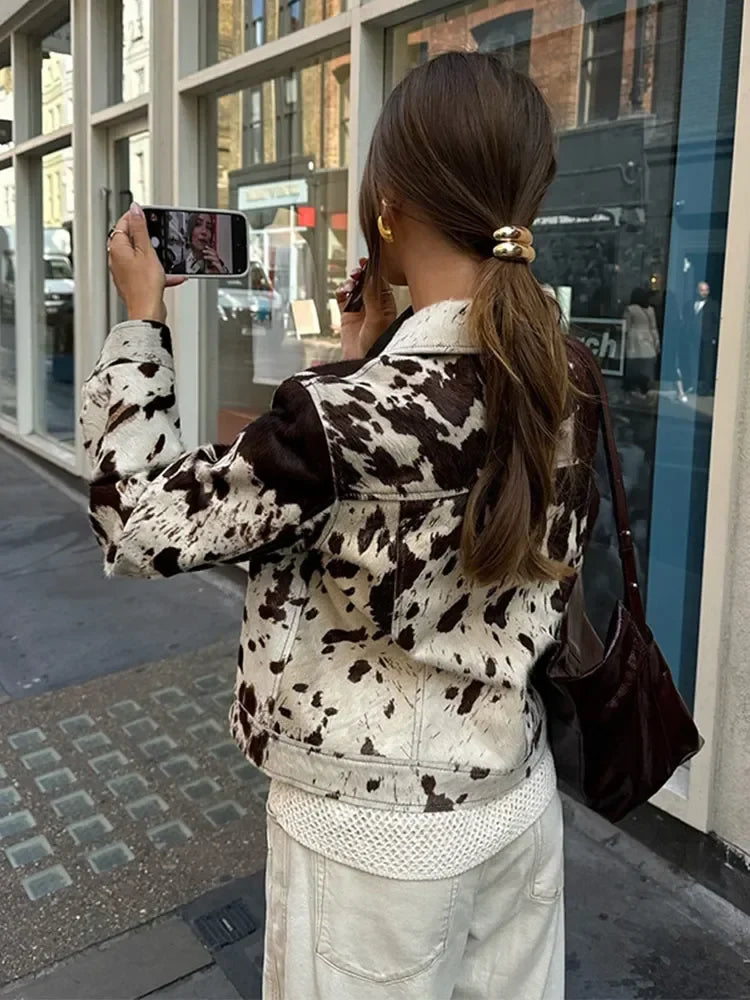 Dante/Chaqueta Estampada de Diseño Vanguardista