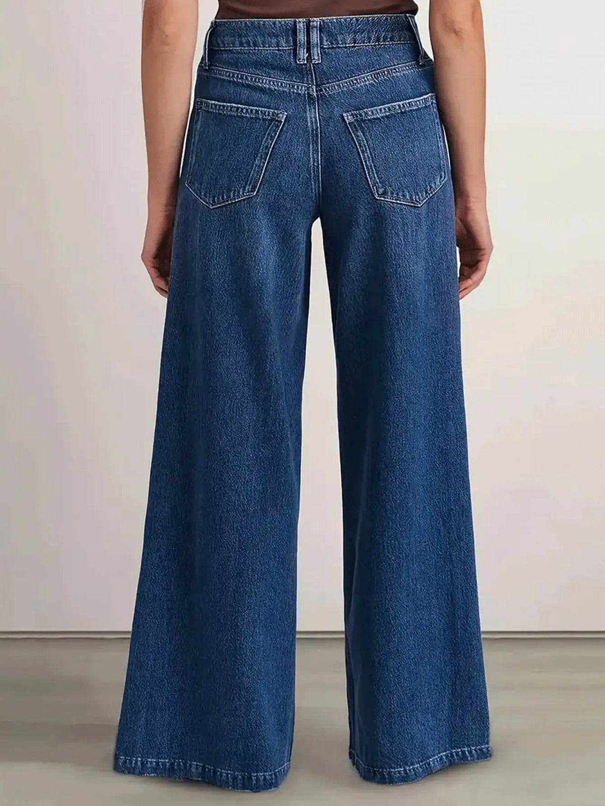 Deep Blue | Jeans de Mezclilla Anchos Wide-Leg