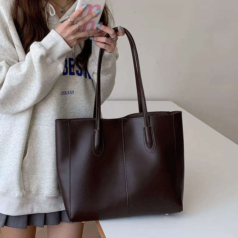 Vintage | Bolso Tote de Gran Capacidad Estilo Minimalista