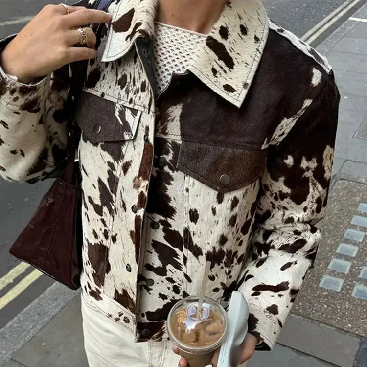 Dante/Chaqueta Estampada de Diseño Vanguardista