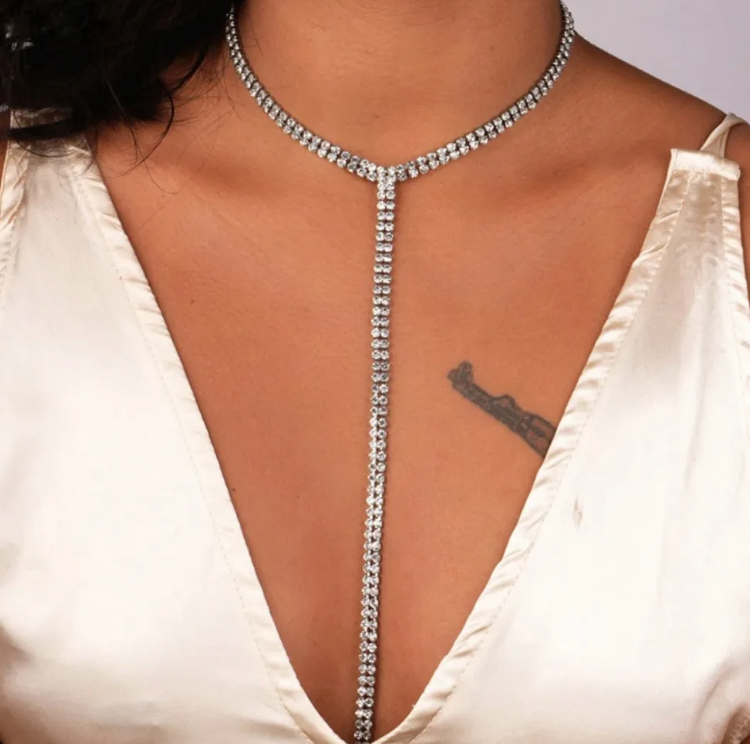 Rhinestone | Gargantilla de Cadena con Cristales