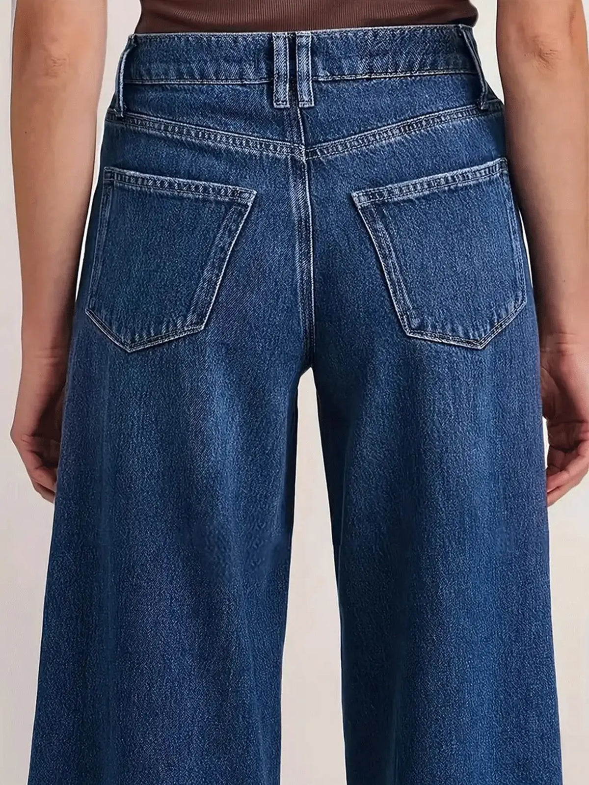 Deep Blue | Jeans de Mezclilla Anchos Wide-Leg
