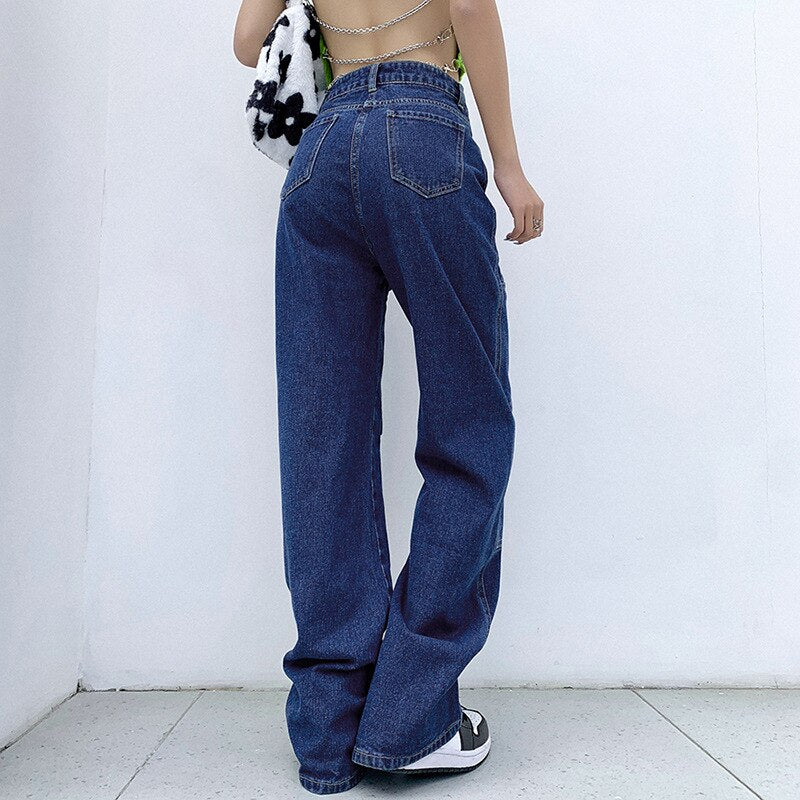 Vintage | Jeans Estilo Cargo de Corte Urbano